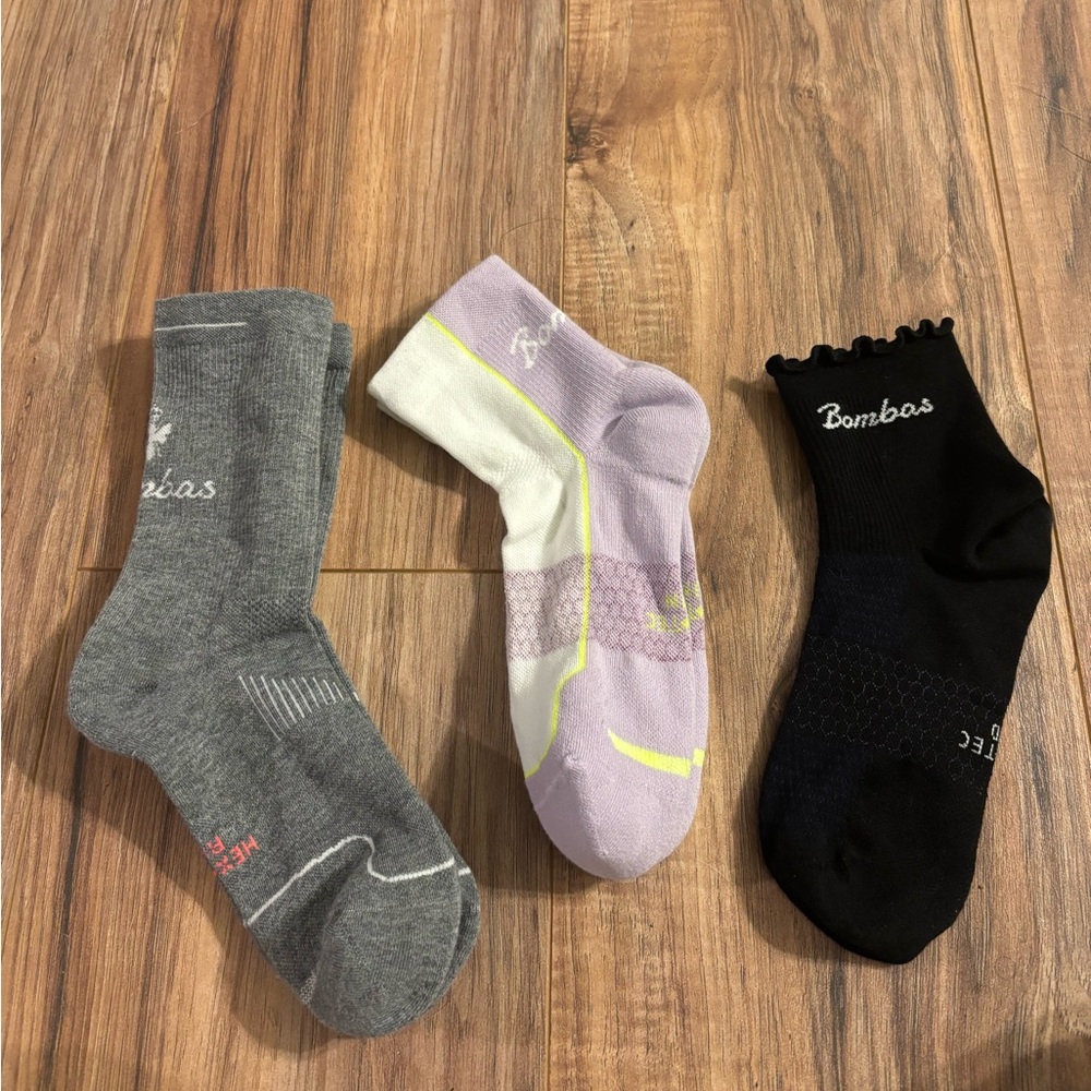 Bombas Athletic Socks Bundle (3 Pairs) – Medium